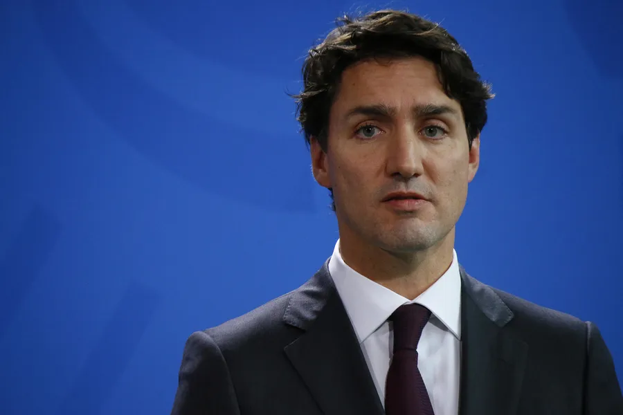 Canadian Prime Minister Justin Trudeau at a press conference after a meeting with the German Chancellor in the Federal Chanclery in Berlin. February 2017. ?w=200&h=150