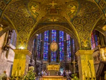The Palatine chapel in the Imperial Cathedral, Aachen, Germany. 