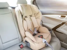 Image of a child's car seat. 