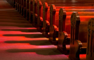 Church pew.   Shutterstock.