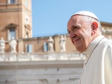 Pope Francis at the general audience on April 25, 2018.