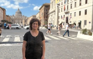 Silvia Toma before participating in the vigil with Pope Leo XIV on Sept. 15, 2025. Credit: Victoria Cardiel/EWTN News