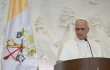 Pope Leo XIV speaks at the Presidential Palace in Baabda, Lebanon, on Nov. 30, 2025.