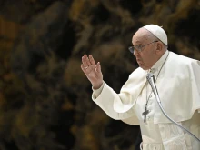 Pope Francis gives a blessing at his general audience on Wednesday, Jan. 17, 2024, in the Paul VI Audience Hall at the Vatican.