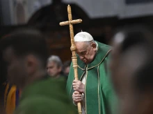 Pope Francis presides over Mass for the Sunday of the Word of God in St. Peter’s Basilica on Jan. 21, 2024.