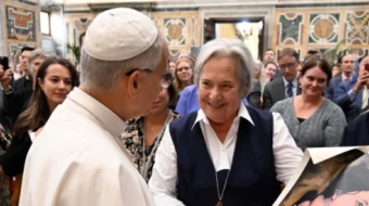 Sister Norma Pimentel spoke with the Holy Father at the Oct. 2, 2025 meeting.