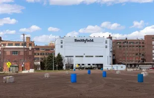 Smithfield Foods pork plant in South Dakota was closed for weeks in the wake of its coronavirus outbreak.   Kerem Yucel / AFP via Getty