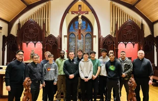 The “Sons of Thunder” vocations club at St. Bartholomew Church in Scotch Plains, New Jersey. Credit: Photo courtesy of Father Matthew Gonzalez