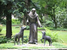 St. Francis made peace with a wolf and befriended other animals, according to legend.