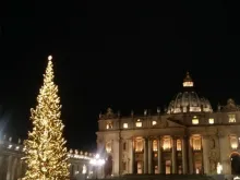 Dec. 7, 2018, Vatican City - St. Peter's Square with the newly illuminated Christmas tree. 