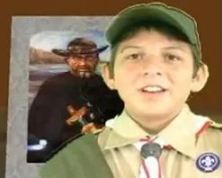 One of the nine Boy Scouts appearing in a video they made for their trip?w=200&h=150