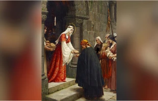 “The Charity of Saint Elizabeth of Hungary,” painted by Edmund Leighton, circa 1895. Credit: Edmund Leighton, Public domain, via Wikimedia Commons