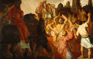 Painting of St. Stephen's martyrdom /   Rembrandt