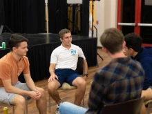 Young men at Ave Maria University take part in an event hosted by the St. Joseph's Men's Group, which strives to form selfless husbands, loving fathers, and emulate the group's namesake.
