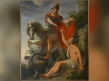 St. Martin of Tours sharing his cloak with a beggar by François Joseph Thomas De Backer.