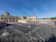 St. Peter’s Square during the declaration of St. John Henry Newman a doctor of the Church in November 2025.