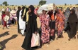 Displaced Sudanese who fled El-Fasher after the city fell to the Rapid Support Forces (RSF) arrive in the town of Tawila in war-torn Sudan’s western Darfur region on Oct. 28, 2025.