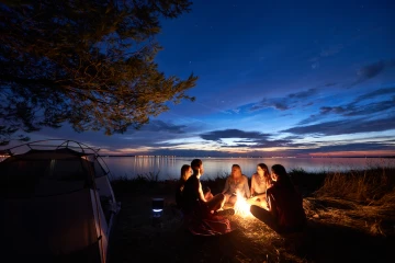 summer campfire