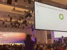 Delegates at the fifth assembly of the German Synodal Way, meeting in Frankfurt, Germany, on March 10, 2023, applaud after the he passage of a measure to establish official blessings for same-sex sexual relations. The motion passed with only 14 of 202 delegates opposing.