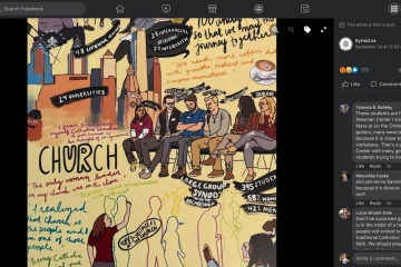 A screenshot of the image produced from the Philadelphia Catholic Higher Education Synod which participants say misrepresented them.