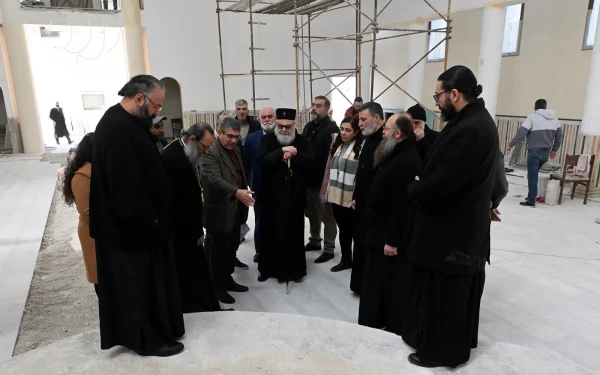 Patriarch John X visits Mar Elias Church in Doueilaa, Damascus. Credit: Greek Orthodox Patriarchate of Antioch and All the East