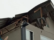 A section of the priests’ house at St. John Paul II Rwamishenye Church in the Diocese of Bukoba in Tanzania was destroyed by the storm Oct. 18, 2023.
