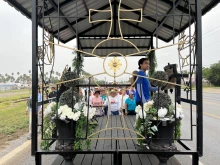 Hundreds of Catholics join the National Eucharistic Pilgrimage in the Rio Grande Valley in south Texas on May 22, 2024.