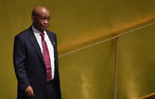 Prime Minister Thomas Thabane of Lesotho at the United Nations.   Getty.
