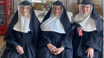Three Augustinian nuns (pictured on Sept. 16, 2025) fled their nursing home and returned to their convent in Austria.