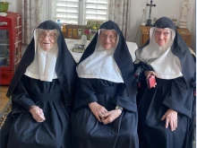 Three Augustinian nuns (pictured on Sept. 16, 2025) fled their nursing home and returned to their convent in Austria.