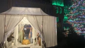 The faceless Nativity scene in Brussels, Belgium, in November 2025.