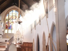 “Now people need not go as far away as Spain to see this beautiful thing,” said Christendom College President Emeritus Timothy O’Donnell of the school chapel’s monumental thurible.