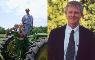 Tom Vander Woude with two of his grandchildren, Michael and Bobby Vander Woude (from left to right). The Diocese of Arlington, Virginia, is investigating Tom Vander Woude’s cause for sainthood almost two decades after he died saving his son. Credit: Photo courtesy of the Tom Vander Woude Guild