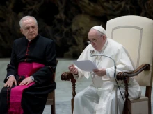 Pope Francis’ general audience in the Paul VI Hall at the Vatican, Jan. 19, 2021.