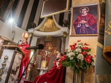 A Mass in honor of Blessed Jerzy Popiełuszko at St. Stanislaus Kostka Church, Warsaw, Poland, Oct. 19. 2021.