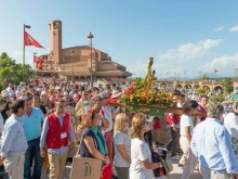 Procession at the Sanctuary of Torreciudad in Spain.