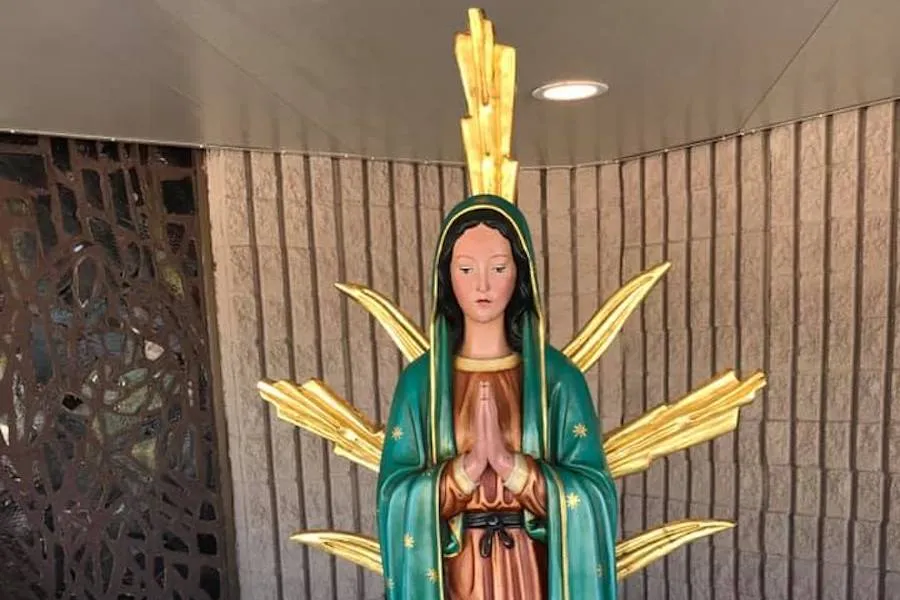 The restored statue of Our Lady of Guadalupe, in Upland, California. Courtesy photo.?w=200&h=150