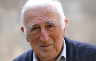 French founder of the Communaute de l'Arche (Arch community) Jean Vanier, 86, poses at home on September 23, 2014 in Trosly-Breuil.   TIZIANA FABI/AFP via Getty Images
