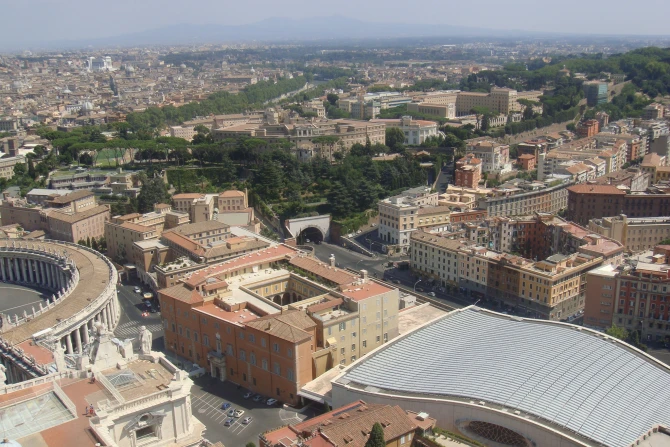 Partial aerial view of Vatican environs