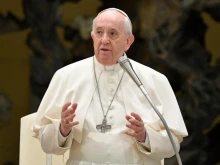 Pope Francis at the general audience in Paul VI Hall on March 2, 2022