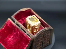 A papal ring, part of Father Richard Kunst’s “Vatican Unveiled” exhibit.