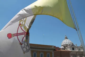 vatican city flag 1 waving over st peters square in vatican city on may 28 2015 credit bohumil petrik cna 5 28 15 1499377990