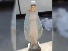 The restored Marian statue damaged by Islamic State during its occupation of Karamles, Iraq. Photo credits: Rocchi/SIR.