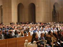 More than 5,000 students, families, and other pro-life Catholics packed into the National Shrine of the Immaculate Conception in Washington, D.C., for a vigil service Jan. 23, 2025, on the evening before the national March for Life.