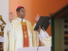 Archbishop Virgilio do Carmo da Silva of Dili, who will be made a cardinal Aug. 27, says Mass April 9, 2016.