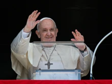 Pope Francis greets pilgrims at this Angelus address on Sept. 4, 2021