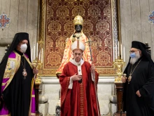 Pope Francis celebrates Mass at St. Peter’s Basilica on the Solemnity of Sts. Peter and Paul, June 29, 2021.