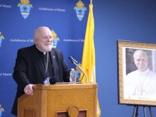 “The Christian is supposed to answer the question ‘Who is my neighbor?’, and the answer is: ‘The one who needs me,’” said Miami Archbishop Thomas Wenski during an Oct. 9, 2025, press conference in Miami.