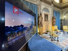 The launch of the EWTN Vatican Bureau’s ‘Roman Nights’ event series at the Order of the Holy Sepulchre’s headquarters in Rome.