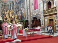Cardinal George Pell celebrates the Mass in memory of Mother Angelica at Rome’s Church of Santo Spirito in Sassia, March 27, 2022.